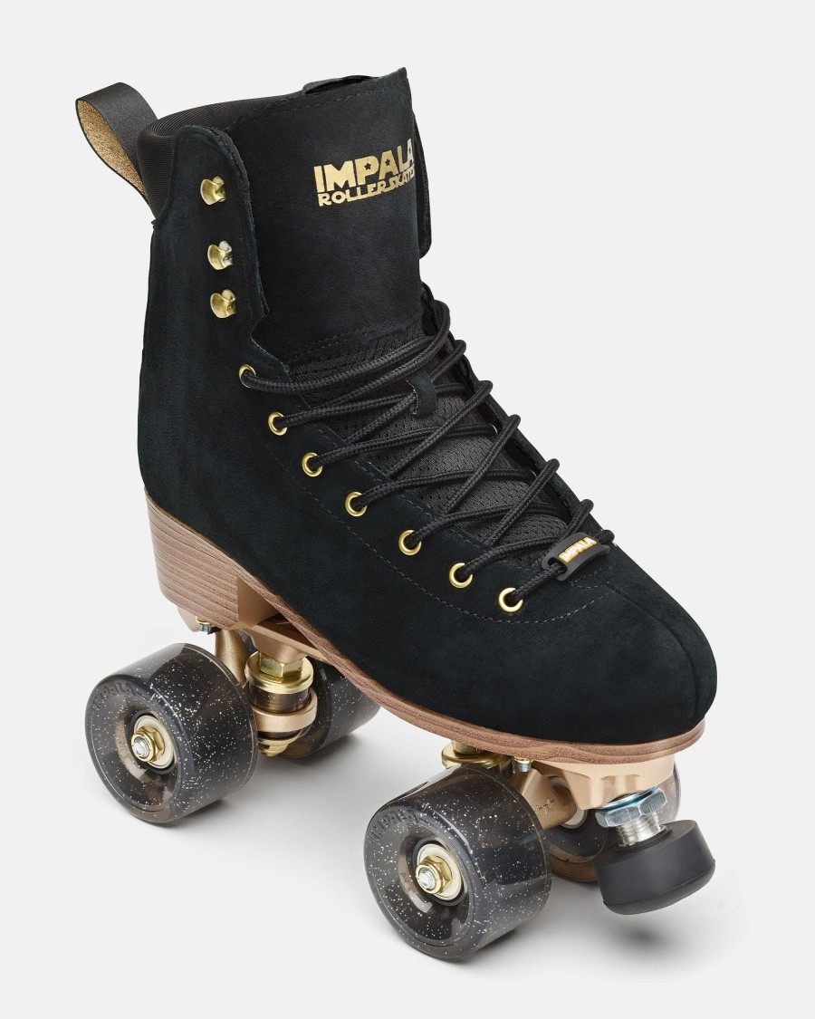 Accessories Impala Skate Footwear | Impala Samira Suede Rollerskate - Black Night