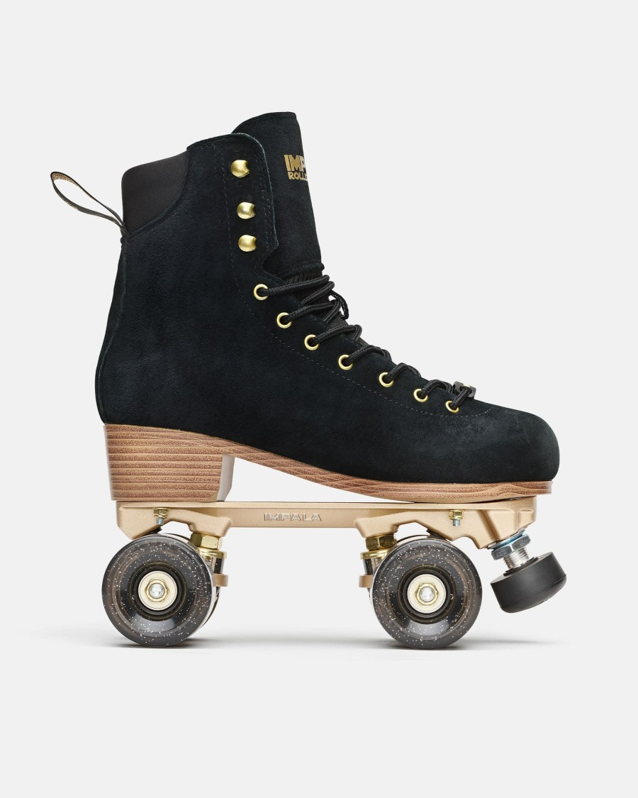 Accessories Impala Skate Footwear | Impala Samira Suede Rollerskate - Black Night