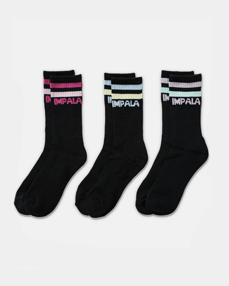 Accessories Impala Skate Socks | Impala Stripe Socks 3-Pack