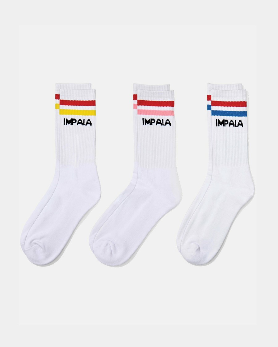 Accessories Impala Skate Socks | Impala Stripe Socks 3-Pack