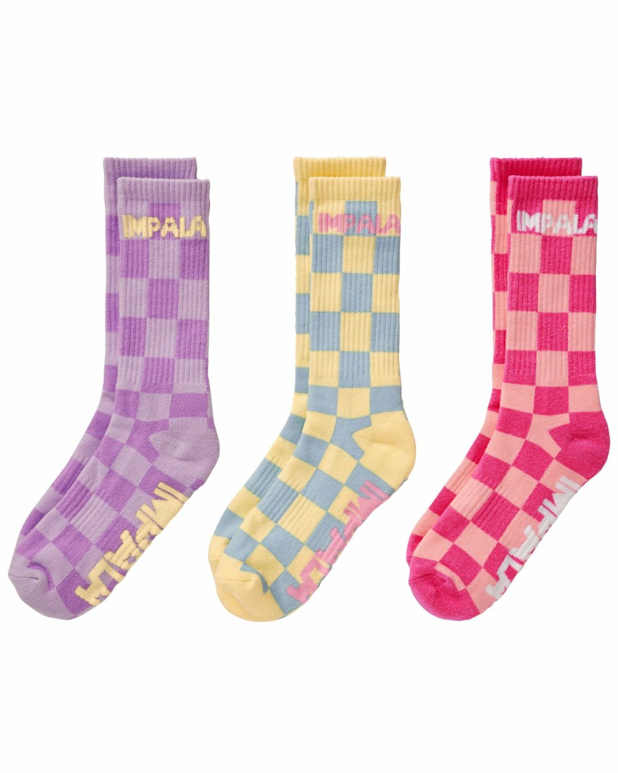 Accessories Impala Skate Socks | Impala Skate Sock 3Pk - Checkered