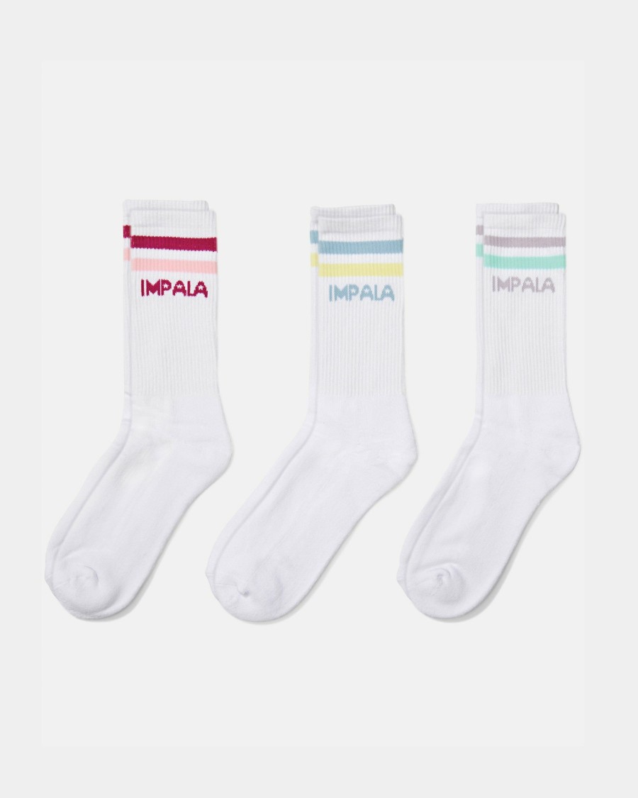 Accessories Impala Skate Socks | Impala Pastel Stripe Socks 3-Pack